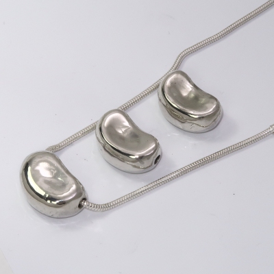 Silver bean pendant